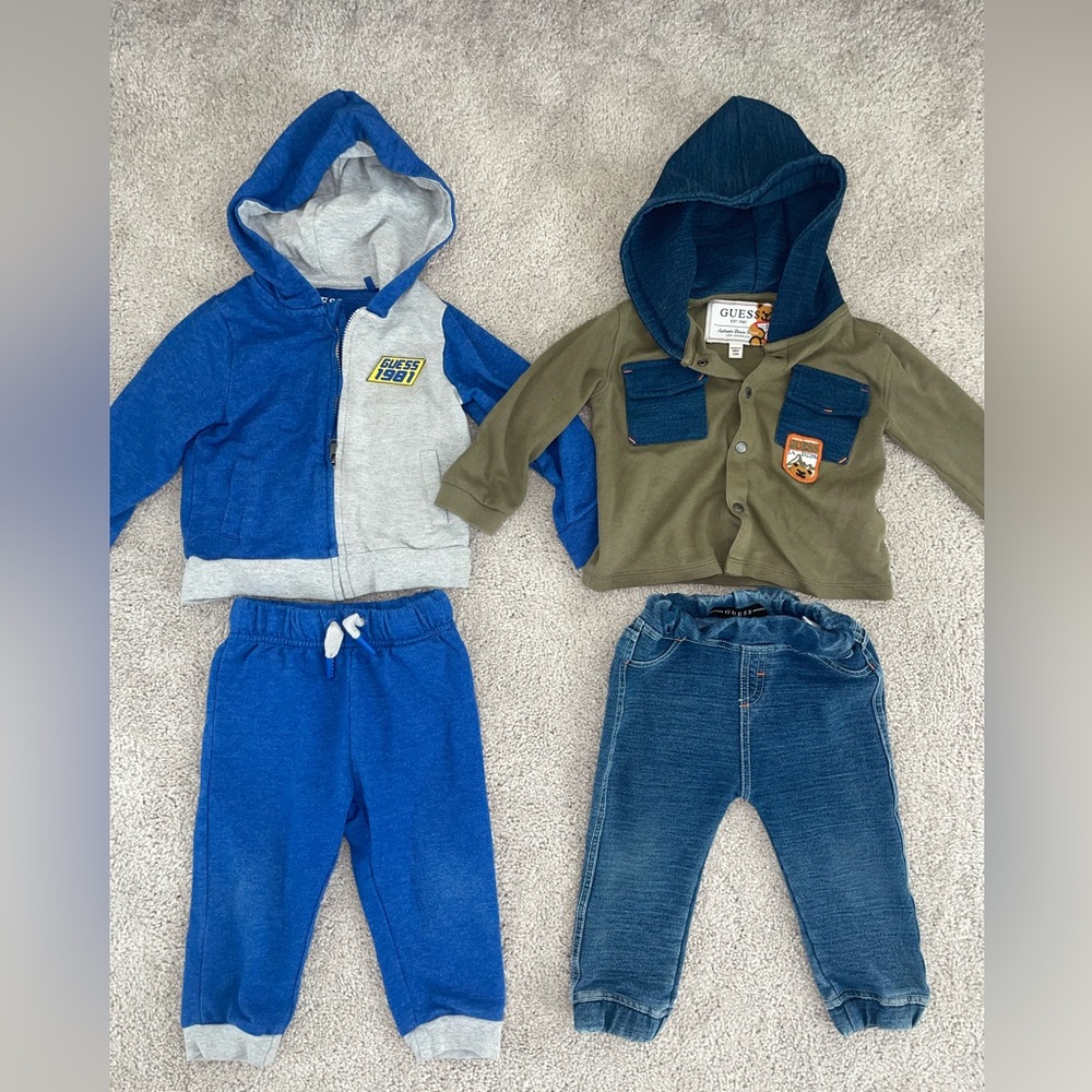 Guess baby boy sweatshirt and pants sets